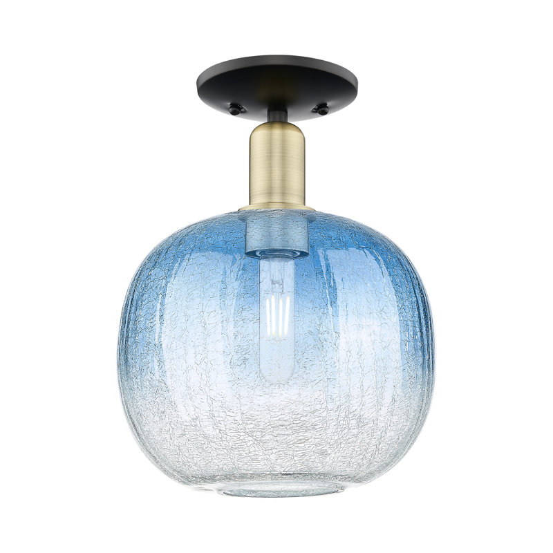 Nute - laiton antique noir - plafonnier semi-encastré, Transparent, Grey/Antique Brass/Black