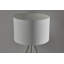 Rurik 24" Brushed Steel/Clear Tripod Table Lamp