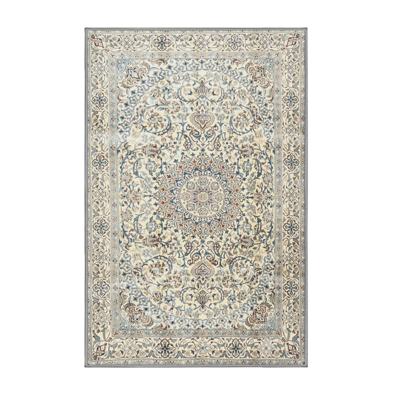 Tapis oriental bleu / beige / gris, Rectangle 8 pi x 12 pi