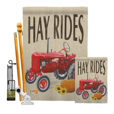 Double Sided 40'' H x 28'' W Polyester Flag Set
