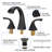 Caldridge Widespread Bathroom Faucet 3 Hole, 2-handle Bathroom Sink Faucet With Drain Assembly-111118713