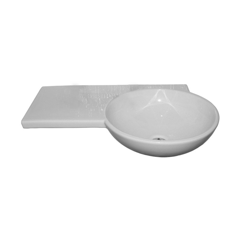 Barclay 17'' White Fireclay Oval Bathroom Sink