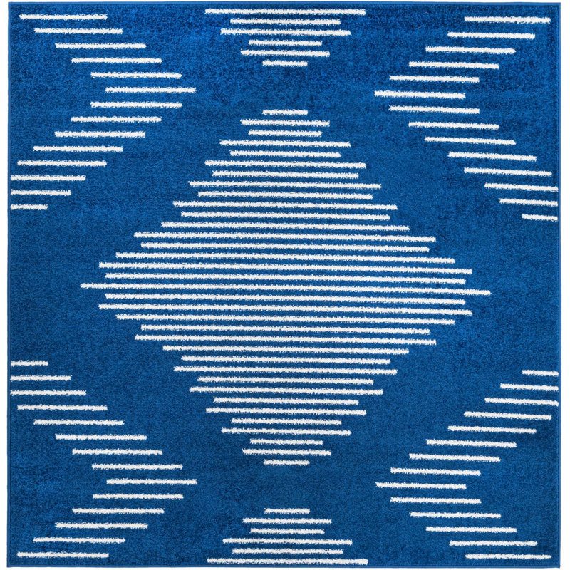 Geometric Indoor Rug, Square 5'3"