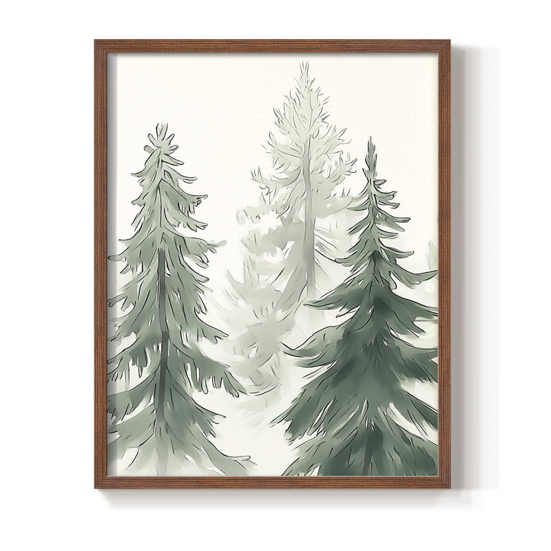 «Christmas Holiday Art XC III», reproduction encadrée - bois massif, H 11 po x l 9 po, Noyer