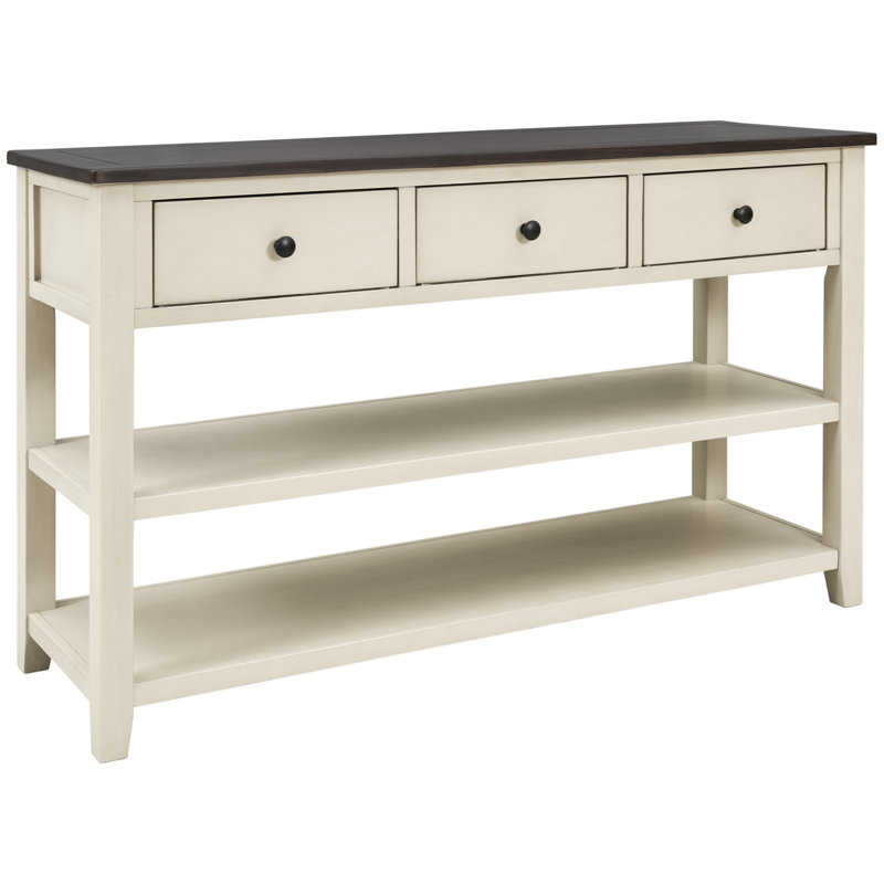 Console Cabras, Beige, Espresso incorrect, H 30 po x l 50 po x P 16 po