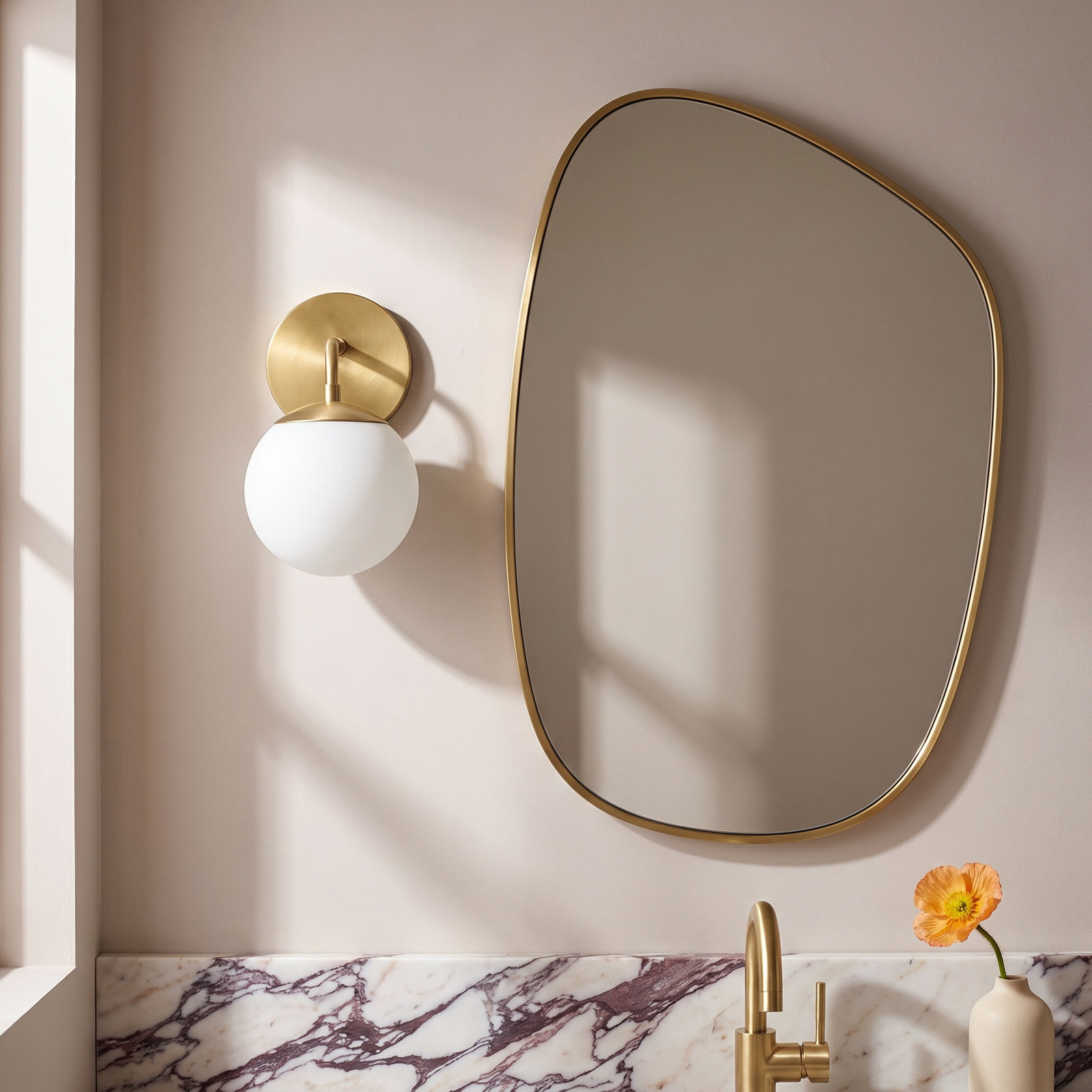 Kobie Single Light Vanity Light, Gold