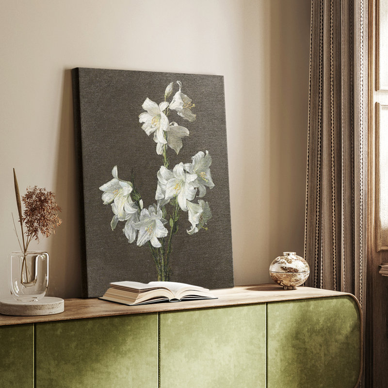 Imprimé floral rétro CCXCIV - galerie Cavas sur mesure, H 36 po x l 24 po