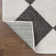 Utgard Classic Geometric Diamond Pattern White/Dark Gray Rug
