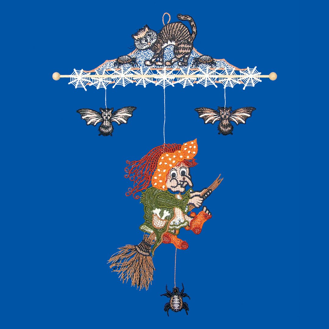 Fensteraufkleber Wind Chime Little Witch