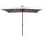 Parasol solaire 10x6.5ft. Auvent. Fade. Facile à soulever et à incliner. 26 Bright. Mât noir. Gris moyen Lumières rectangulaires 10 pi x 6,5 pi Garden Beautification. Assemblage. Pour la cour arrière-134737659-134737660