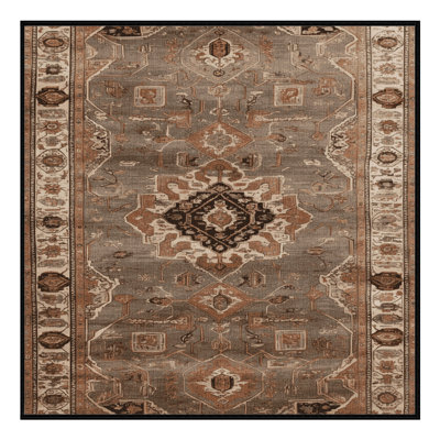 Tapis brun lavable à la machine