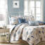 Courtepointe en microfibre avec motif - Bleu lit simple / lit simple TG-121405783