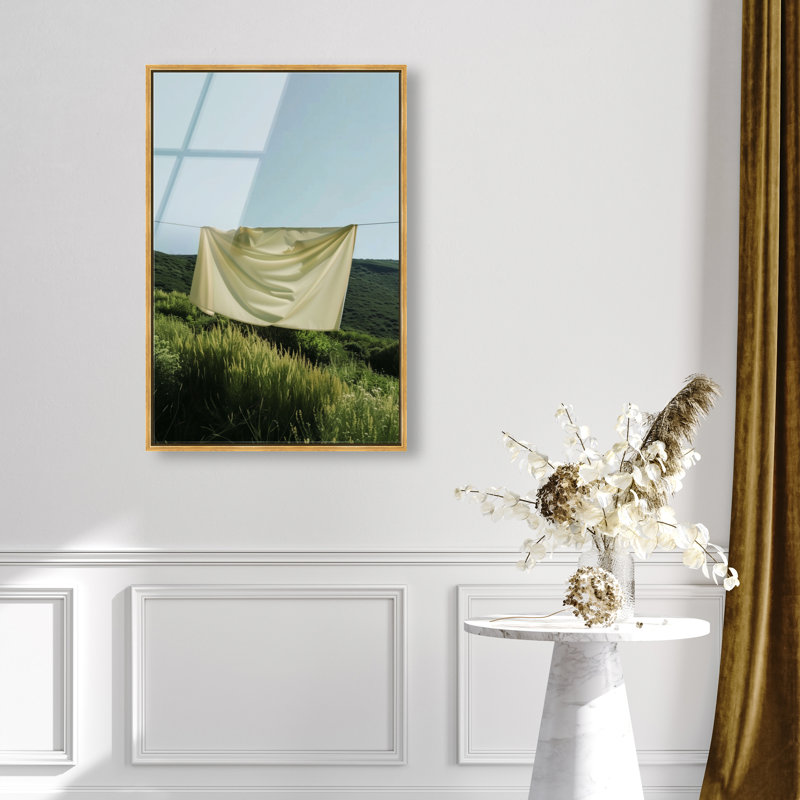 Floating Cotton I Print by Oliver Gal, 16"H x 11"W, Gold Floater Frame