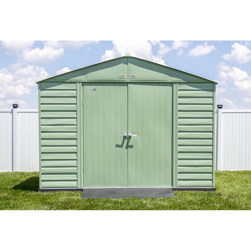 Remise de rangement en acier Select, 10 x 12, vert sauge, Vert sauge, Abri de garage en plastique l 10 pi. x P 12 pi. po