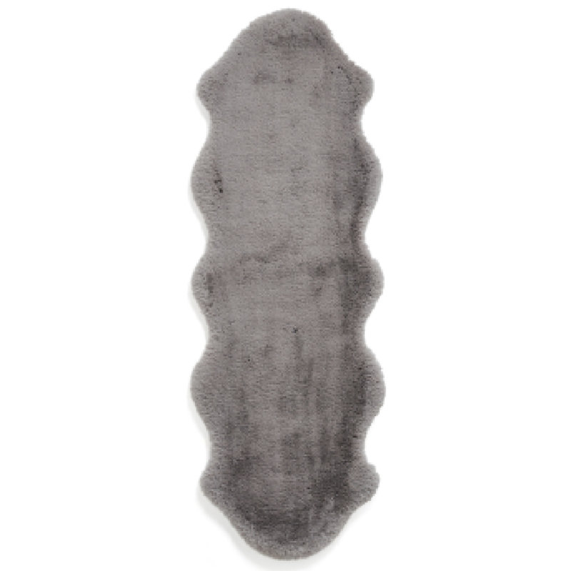 Lehi area rug Table Tufted Sheepskin Grey, Novelty 60 x 180cm
