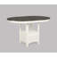 Table de salle à manger à hauteur de comptoir de 5 pièces de style contemporain, table ovale en feuille de 18 po, revêtement gris, rangement de table, places assises pouvant accueillir 4 personnes et 5 pièces