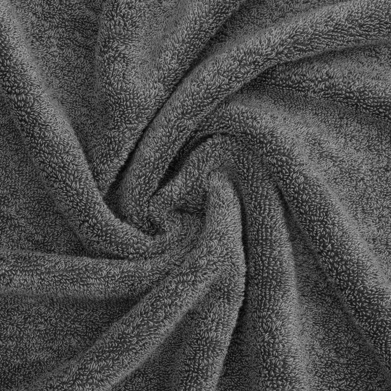 Maleigh 100% Cotton Soft Absorbent 4 Piece Washcloths Set, Grey