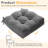 Set Of 4 Dining Chair Cushions Grey