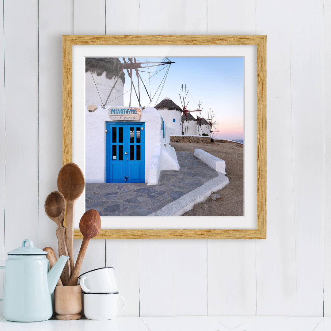 Gerahmtes Poster Mykonos Windmills