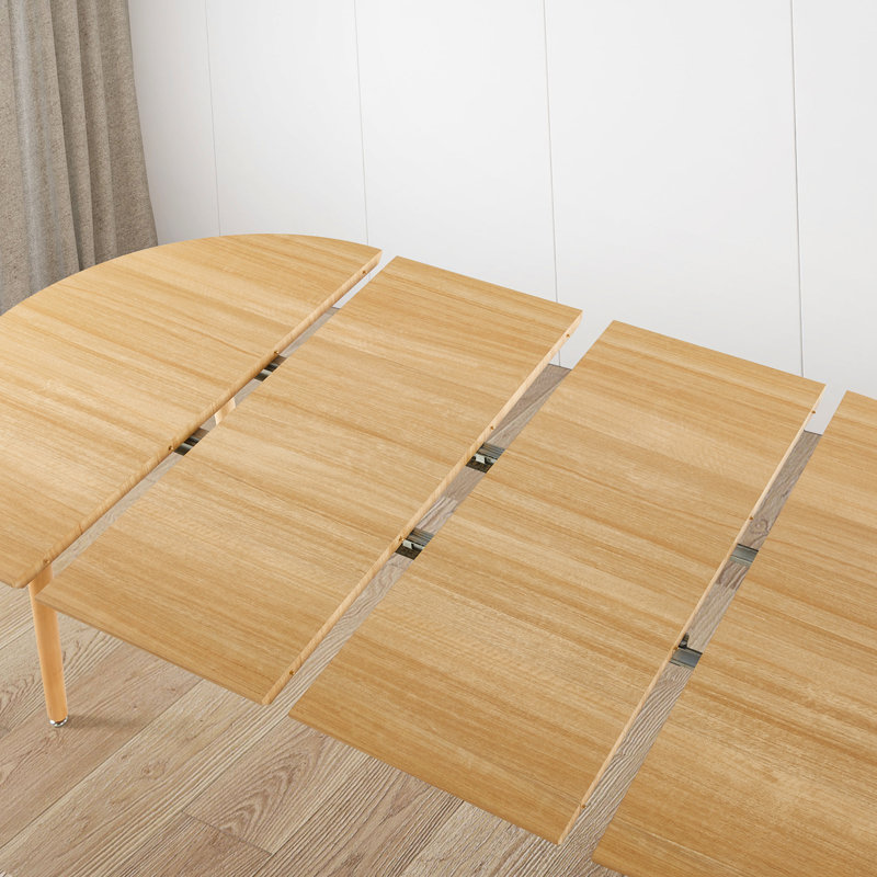 Table de salle à manger extensible 4-6 places, Bois naturel, Bois naturel, H 29,5 po x L 70,8 po x l 39,4 po