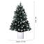Petit arbre de Noël enneigé 3 pi avec lumières et pot pour appartement, bureau, bureau