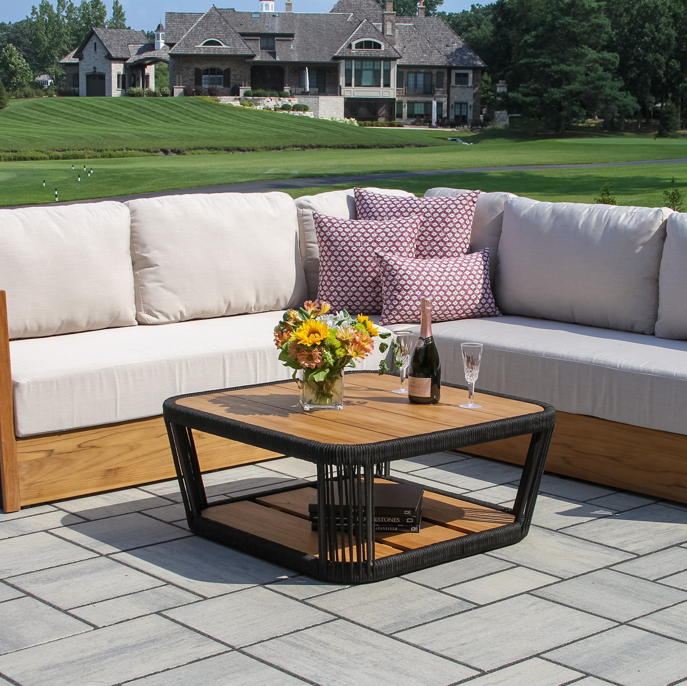 Aniston 35" Teak Patio Table