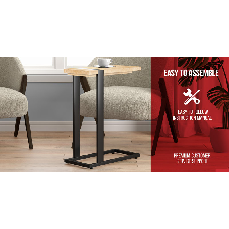Table de bout Ashmitha C Table, Bois naturel taupe
