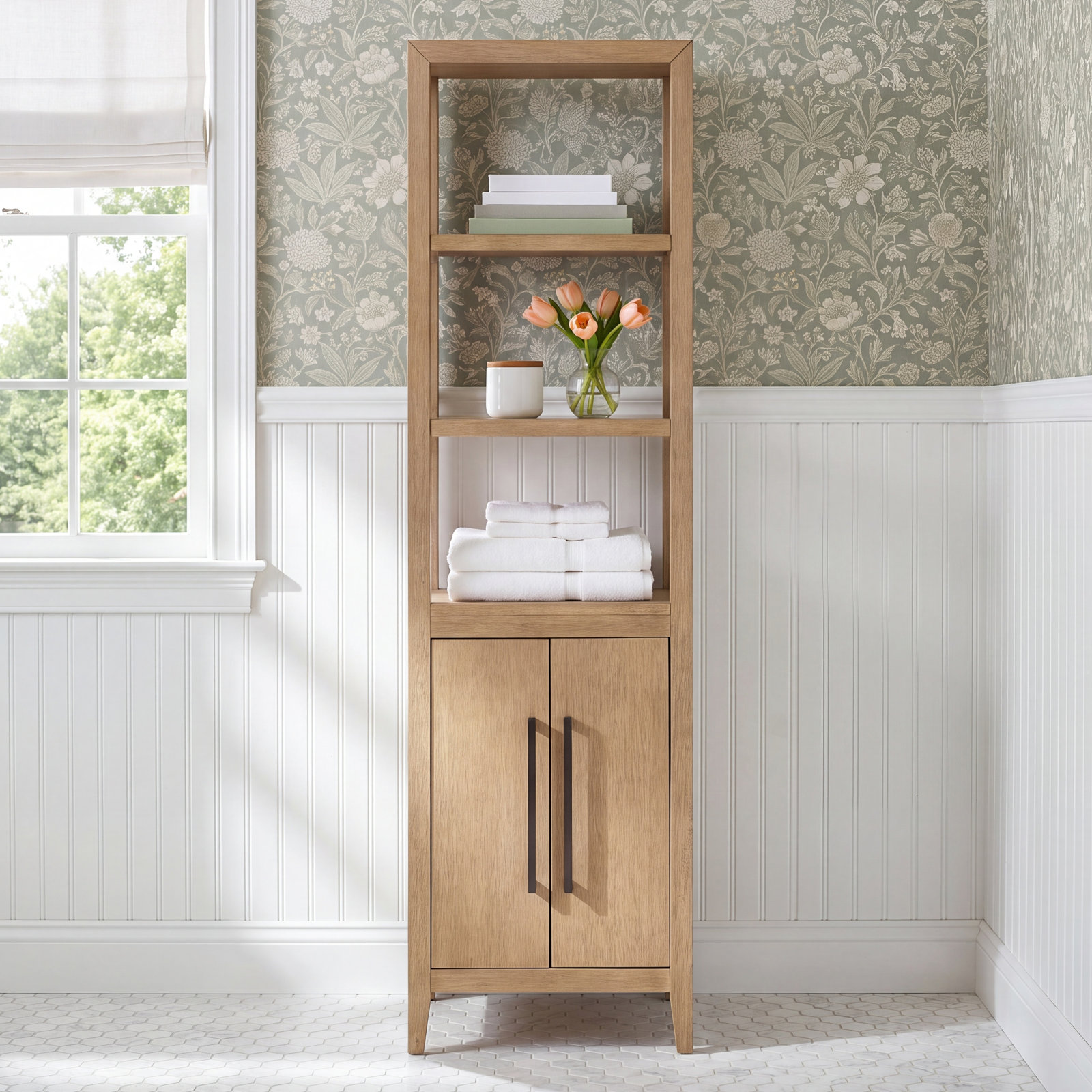 Alsup Solid Wood Linen Cabinet