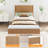 Twin Natural Oak Wood Bed Frame With Built-In Footboard Storage Bench,4 Drawers,Headboard,Heavy Duty,No Box Spring Needed,Mid-Century Modern Style