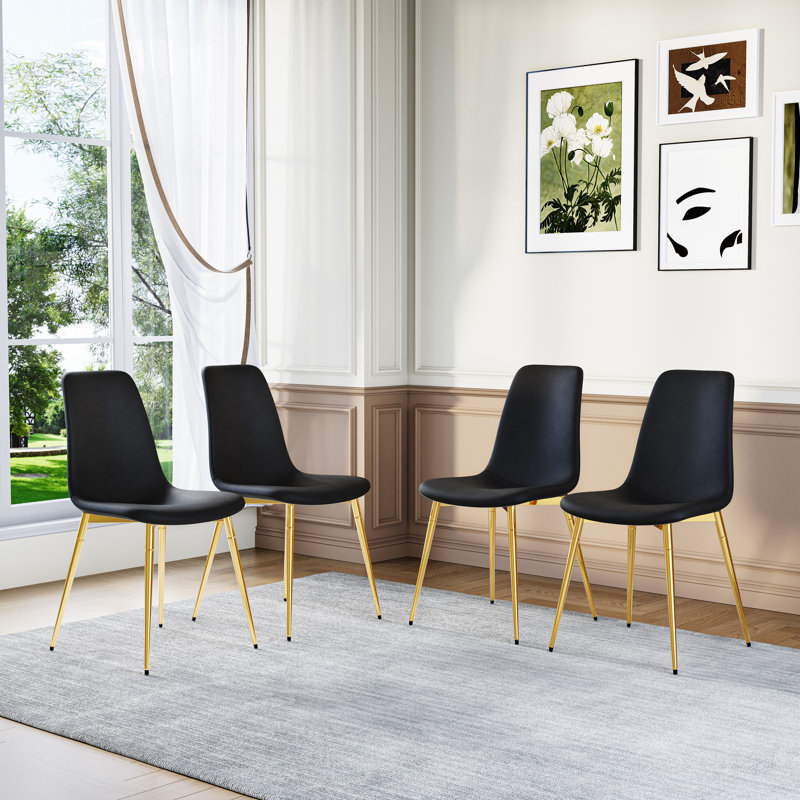 Dining Chairs Set Of 4, 17.72"Mid Century Modern Velvet Dining Room Chairs With Stainless Steel Legs,Elegant Kitchen Chairs