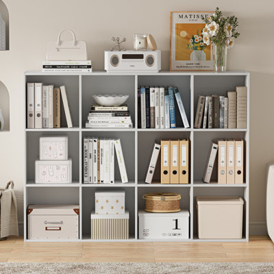 12-Cube Bookcases, Closed-Style Bookshelf Storage Unit