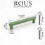 Poignée d'armoire moderne de style Mid-Century ROUS, 5 po, olive (vert)-111786463-112192736