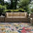  Floral Colorful Design Outdoor Rug Pink/Green/Ivory Multi-329194369