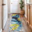 Tapis contemporain à motif floral et feuilles antidérapantes-1275498787