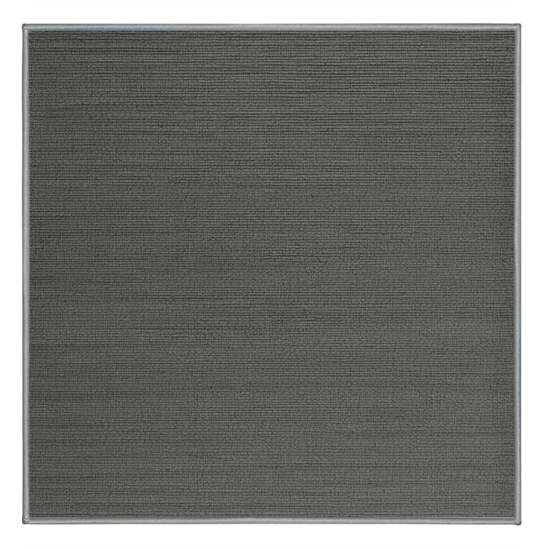 Machine Washable Solid Brown Area Rug, Square 3'
