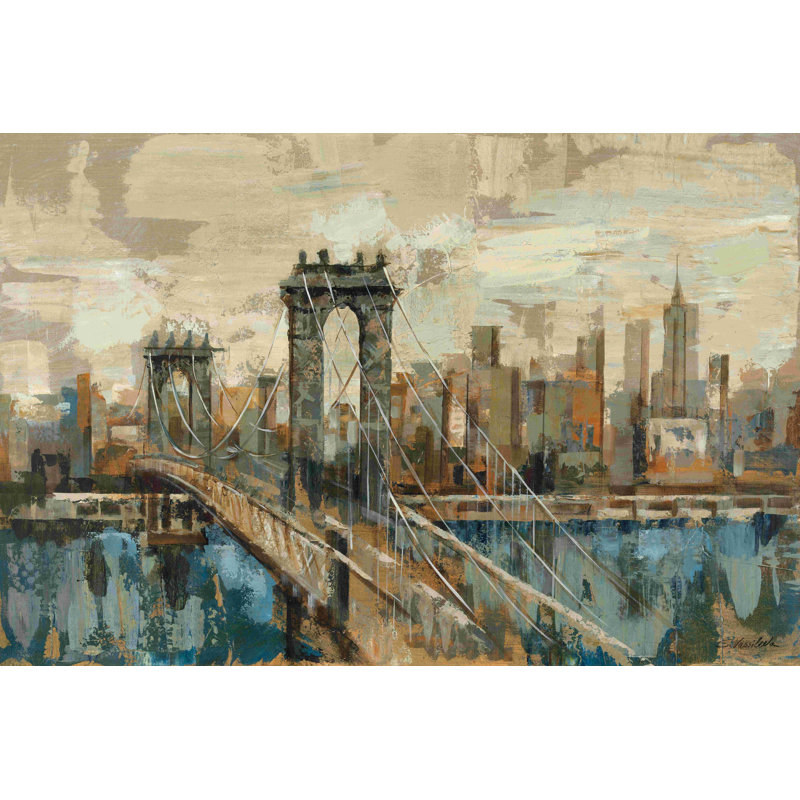 «New York View» par Silvia Vassileva, reproduction sur toile tendue, H 24 po x l 36 po