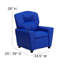 Contemporary Kids Recliner with Cup Holder-1383255936
