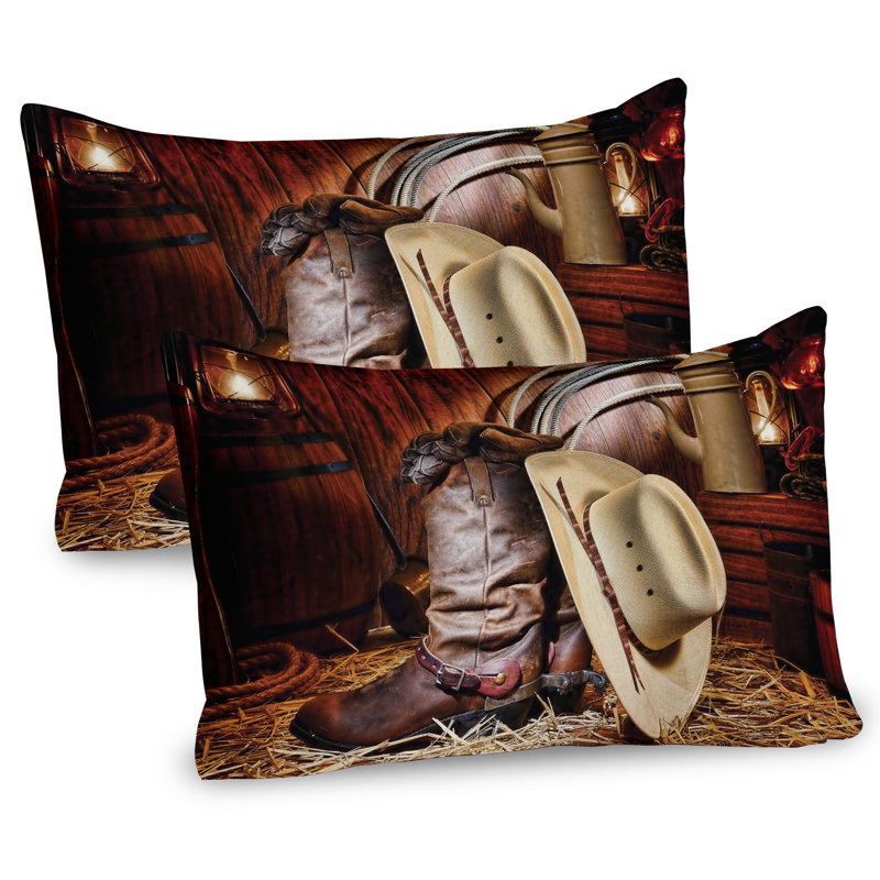 Ensemble de 2 taies décoratives Ambesonne Western, H 20 po x l 36 po