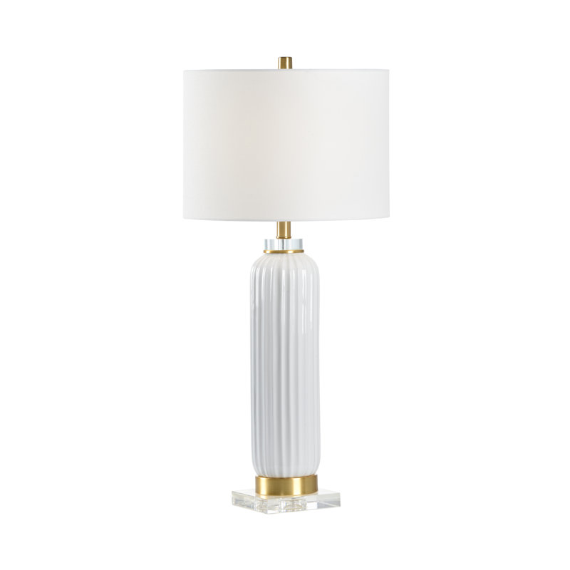Lampe de table Samuel, Blanc, H 30,8 po x l 5,5 po x P 5,5 po