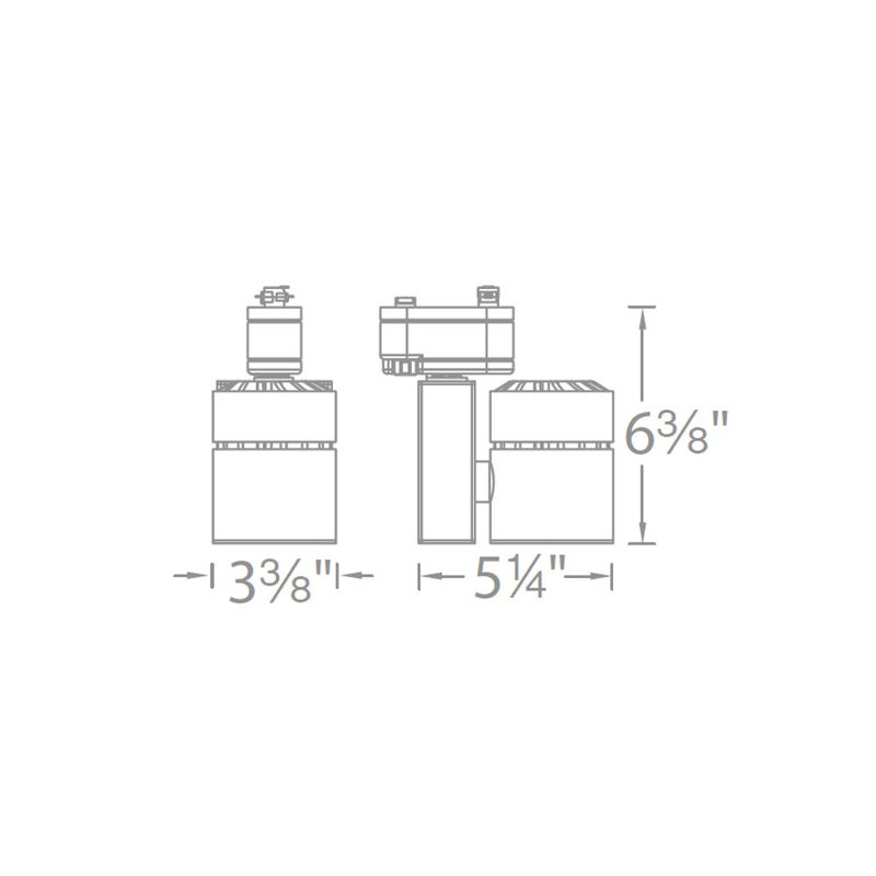 Exterminator II Track Head, Black, Flood, 3000K/90