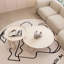 Table basse simple de style crème rétro