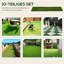 Dakota Fields Outdoor Artificial Grass Set of 10