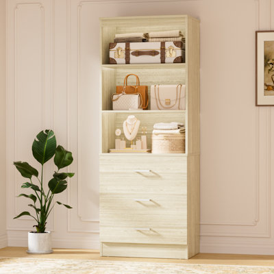 23.6" Closet System with Wooden Drawers