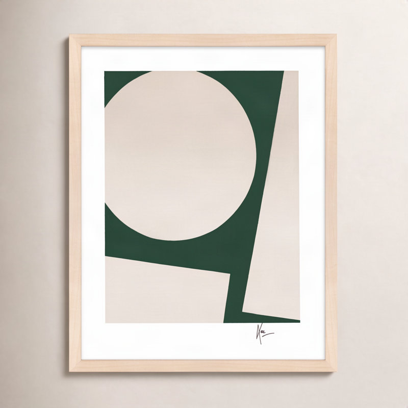 You & Me In Green 2 Painting by Lee Lessem, 20" H x 16" W x 1.25" D, Brown