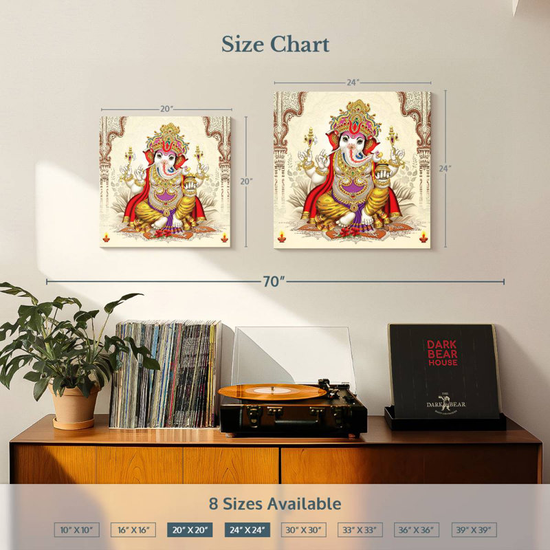 Adella Ganesh Deity, 24" H x 24" W