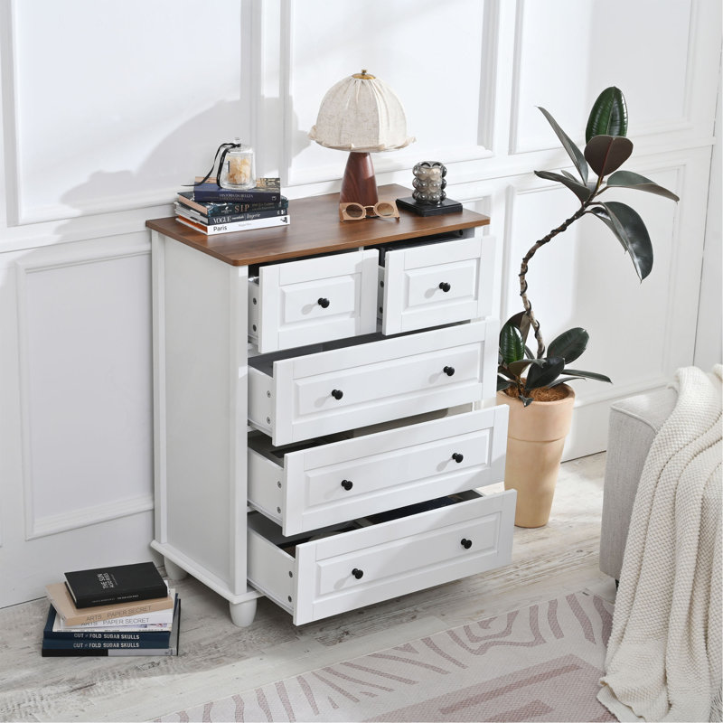 Commode et commode blanches avec tiroirs avec espace profond, armoire de rangement en bois pour le salon, couloir, bureau, blanc