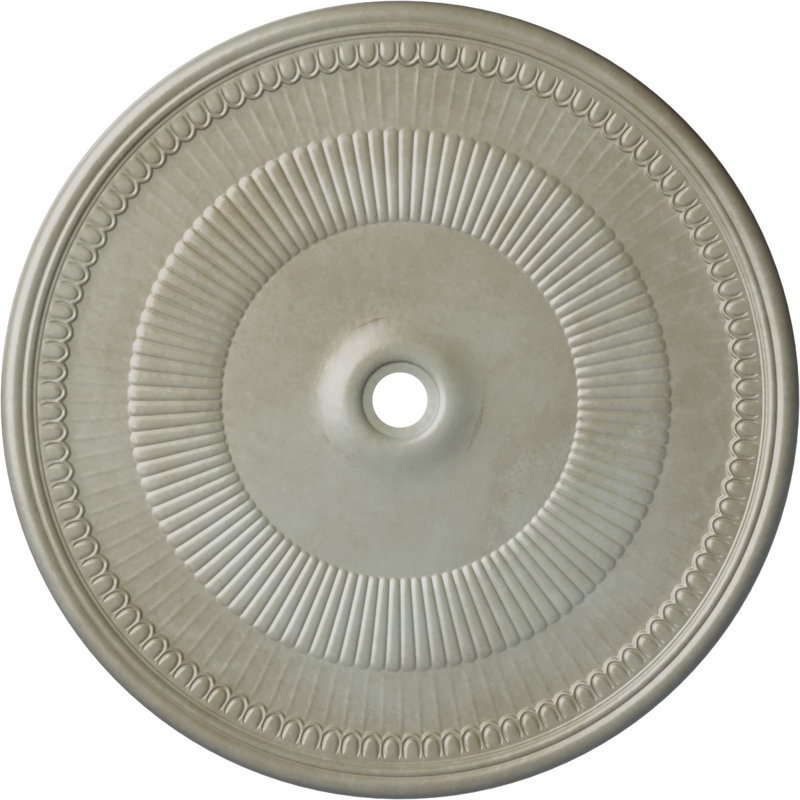 Endurathane Nevio Ceiling Medallion, 51 1/8"OD x 3 5/8"ID x 1 1/2"P (Fits Canopies up to 4 3/4"), Hand-Painted Flash Gold Finish