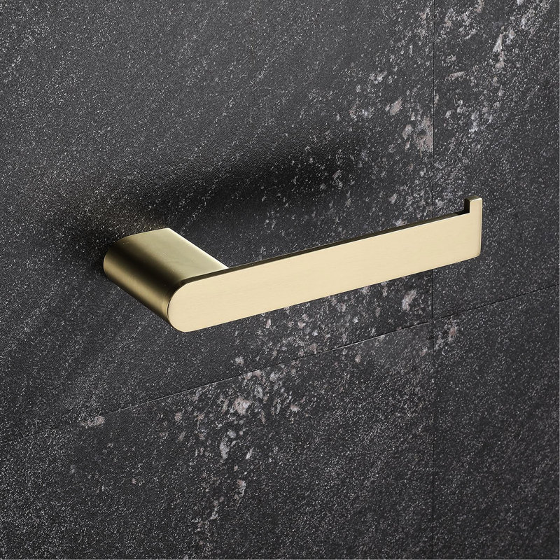 Bathroom Hardware 5 - 304 Steel, Rust- Assurance, Modern Concept, Easy Install For Multiple Rooms, Brushed Gold 5 Fixture Package , Tarnish- Quality, Design, To Anywhere, Includes All Hardware, Hue
