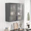 Armoire murale avec portes en verre et 2 tablettes réglables-1210463238