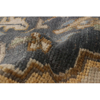 Hand-knotted Jules Serapi Grey Wool Rug 9'11" x 14'0"